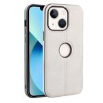 Per iPhone 13 Crazy Horse Custodia per telefono in pelle con retro in silicone (grigio)