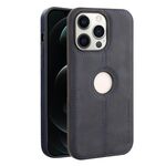 Per iPhone 12 Pro Crazy Horse Custodia per telefono in pelle con retro in silicone (blu)