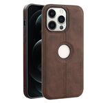 Per iPhone 12 Pro Crazy Horse Custodia per telefono in pelle con retro in pelle (marrone scuro)