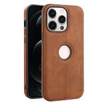 Per iPhone 12 Pro Crazy Horse Custodia per telefono in pelle con retro in pelle (marrone chiaro)