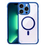 Per iPhone 13 Pro Max Custodia per telefono ibrida in acrilico TPU magnetico antiurto MagSafe (blu reale)