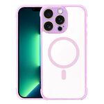 Per iPhone 13 Pro Max Custodia per telefono ibrida in acrilico TPU magnetico antiurto MagSafe (rosa)