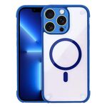 Per iPhone 13 Pro Custodia per telefono ibrida in acrilico TPU magnetico antiurto MagSafe (blu reale)
