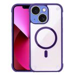 Per iPhone 13 Custodia per telefono ibrida in acrilico TPU magnetico antiurto MagSafe (viola scuro)