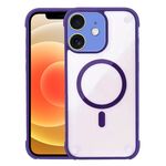 Per iPhone 12 Custodia per telefono ibrida in acrilico TPU magnetico antiurto MagSafe (viola scuro)