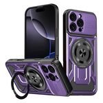 Per iPhone 16 Pro Armor Rotating Holder MagSafe Custodia per telefono (viola)