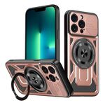 Per iPhone 13 Pro Max Custodia per telefono con supporto rotante MagSafe Armor (oro rosa)