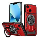 Per iPhone 13 Custodia per telefono MagSafe con supporto rotante Armor (rosso)