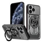 Per iPhone 11 Pro Max Custodia per telefono MagSafe con supporto rotante Armor (grigio)