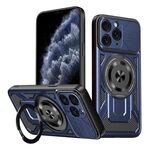 Per iPhone 11 Pro Max Custodia per telefono MagSafe con supporto rotante Armor (blu)