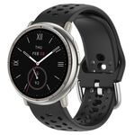 Per Amazfit Active 2 Holes Style 22mm Cinturino sportivo in silicone (nero)