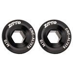 2 pezzi ZTTO Coprimanovella in lega di alluminio per bicicletta Viti per manovella per mountain bike, Stile: M18 Nero