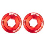 2 pezzi ZTTO Coprimanovella in lega di alluminio per bicicletta Viti per manovella per mountain bike, Stile: M18 Rosso