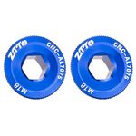 2 pezzi ZTTO Coprimanovella in lega di alluminio per bicicletta Viti per manovella per mountain bike, Stile: M18 Blu