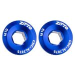 2 pezzi ZTTO Coprimanovella in lega di alluminio per bicicletta Viti per manovella per mountain bike, Stile: M19 Blu