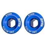 2 pezzi ZTTO Coprimanovella in lega di alluminio per bicicletta Viti per manovella per mountain bike, Stile: M20 Blu