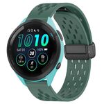 Per cinturino in silicone con chiusura magnetica pieghevole Garmin Forerunner 265 da 22 mm (verde scuro)