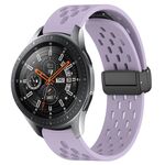 Cinturino per orologio in silicone con chiusura magnetica pieghevole per Samsung Galaxy Watch 46mm 22mm (viola)