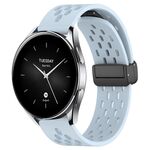 Per Xiaomi Watch S2 42mm 22mm cinturino in silicone con chiusura magnetica pieghevole (azzurro)