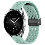 Per Xiaomi Watch S2 46mm 22mm cinturino in silicone con chiusura magnetica pieghevole (verde acqua)