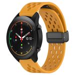 Per Xiaomi MI Watch S1 Pro cinturino in silicone con chiusura magnetica pieghevole da 22 mm (giallo)