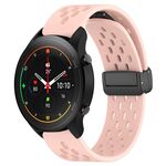 Per Xiaomi MI Watch S1 Pro cinturino in silicone con chiusura magnetica pieghevole da 22 mm (rosa)