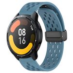 Per Xiaomi Watch S1 Active cinturino in silicone con chiusura magnetica pieghevole da 22 mm (blu)