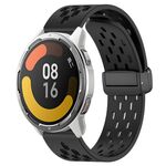 Per Xiaomi MI Watch Color 2 Cinturino in silicone con chiusura magnetica pieghevole da 22 mm (nero)