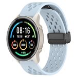 Per Xiaomi MI Watch Sport cinturino in silicone con chiusura magnetica pieghevole da 22 mm (azzurro)