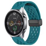 Per Xiaomi MI Watch Cinturino in silicone con chiusura magnetica pieghevole da 22 mm (verde nascosto)