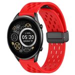 Per Xiaomi Haylou RT2 LS10 cinturino in silicone con chiusura magnetica pieghevole da 22 mm (rosso)