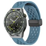 Per Huawei Watch GT3 SE cinturino in silicone con chiusura magnetica pieghevole da 22 mm (blu)