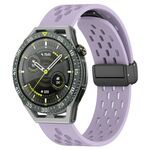 Per Huawei Watch GT3 SE cinturino in silicone con chiusura magnetica pieghevole da 22 mm (viola)