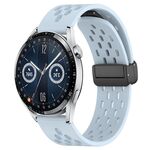 Per Huawei Watch GT3 46mm 22mm Cinturino in silicone con chiusura magnetica pieghevole (azzurro)