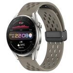 Per Huawei Watch 3 Pro cinturino in silicone con chiusura magnetica pieghevole da 22 mm (cenere spaziale)