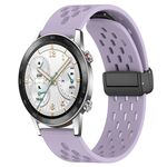 Per Honor Watch GS 3i cinturino in silicone con chiusura magnetica pieghevole da 22 mm (viola)