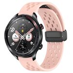 Per Honor Watch Dream Cinturino in silicone con chiusura magnetica pieghevole da 22 mm (rosa)