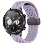 For Honor Watch Dream Cinturino per orologio in silicone con chiusura magnetica pieghevole da 22 mm (viola)