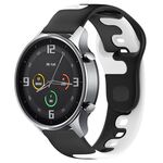 Per Xiaomi MI Watch Color 22mm cinturino in silicone bicolore (nero + bianco)