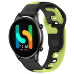 Per Xiaomi Haylou RT2 LS10 cinturino in silicone bicolore da 22 mm (nero + verde)