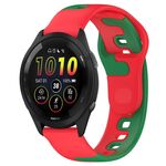 Per cinturino in silicone bicolore Garmin Forerunner 265 da 22 mm (rosso + verde)