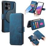 Per OPPO Reno13 CaseNeo Custodia per telefono in pelle retrò antifurto RFID MagSafe (blu)