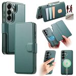 Custodia per Samsung Galaxy S25 5G, custodia Neo Finger Grip Strap MagSafe in pelle (verde)