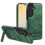 Per Samsung Galaxy S24 5G Custodia multifunzione MagSafe PU per telefono (verde)