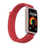 Per Huawei Band 10/9/8 Cinturino per orologio con gancio e passante in nylon con connettore metallico (rosso)