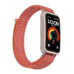 Per Huawei Band 10/9/8 Cinturino per orologio con gancio e passante in nylon con connettore metallico (rosso rosa)