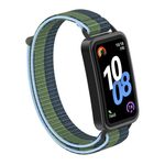 Per Huawei Band 10/9/8 Cinturino per orologio con gancio e passante in nylon con connettore in plastica (blu scuro)