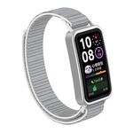 Per Huawei Band 10/9/8 Cinturino per orologio con gancio e passante in nylon con connettore in plastica (grigio cielo)