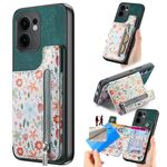 Per OPPO Reno13 F Retro Painted Zipper Back Custodia per telefono (verde)