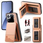 Per Xiaomi 15 Pro Twill Tessuto Pelle Verticale Flip RFID Card Bag Custodia per Telefono (Rosa)